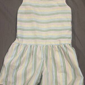 The Beaufort Bonnet Company Striped Sleeveless Girls Romper